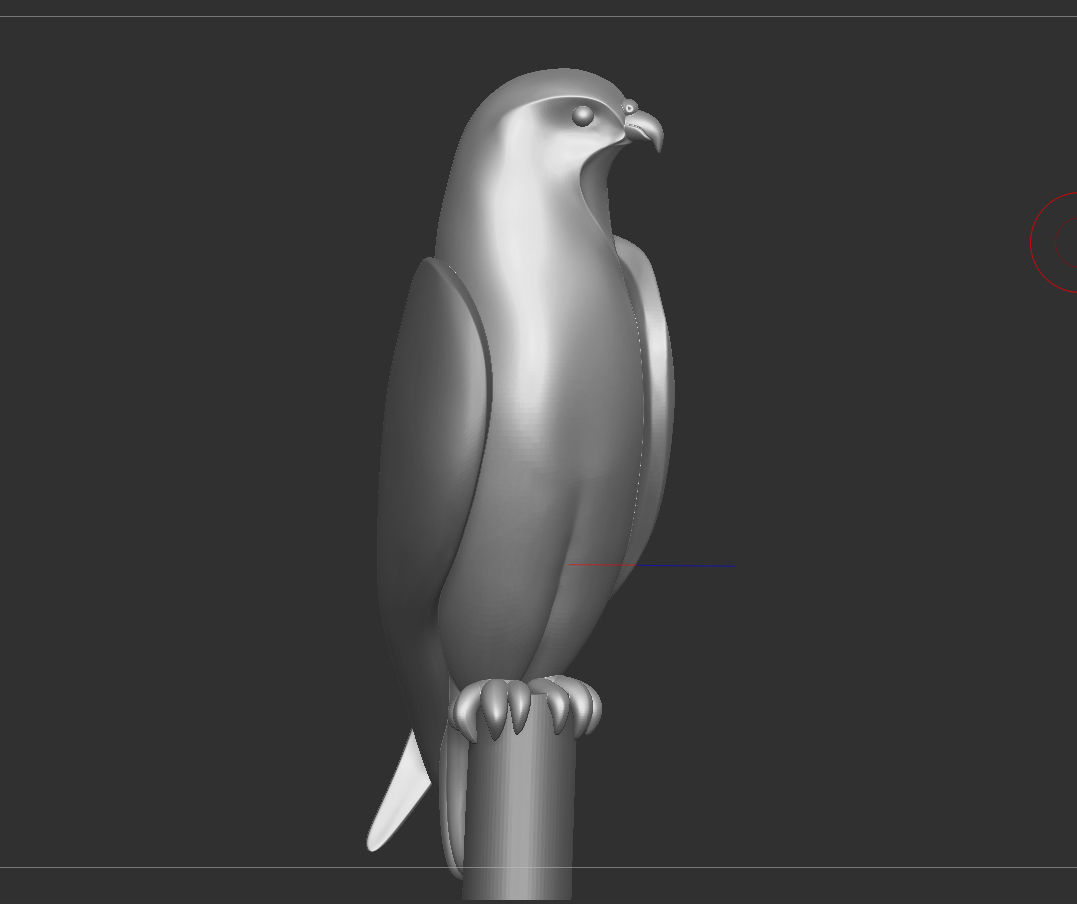 Falcon Minimal Sculpture 3D Print 3D print model_8