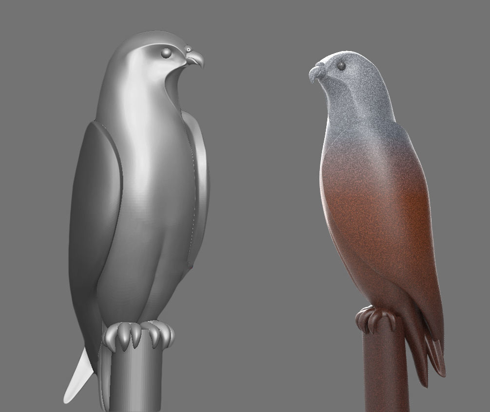Falcon Minimal Sculpture 3D Print 3D print model_2