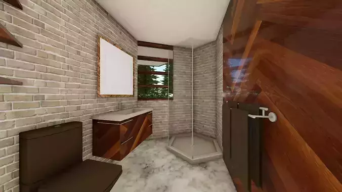 simple summer house 3D model