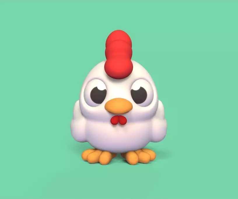 Cute Little Hen 3D print model