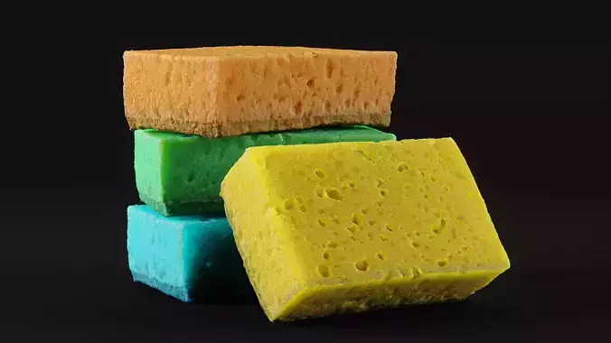Sponge 01 Low-poly 3D model