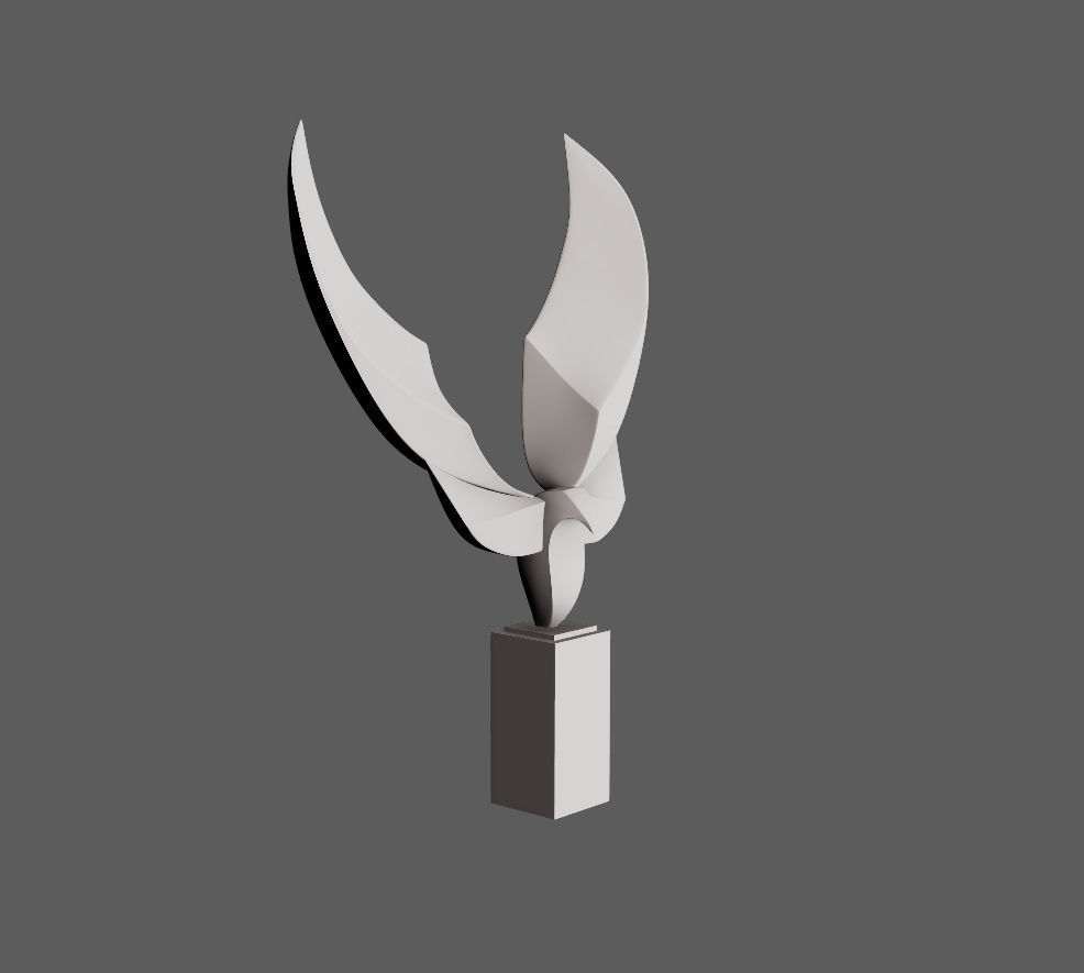 Falcon Minimal Abstract 3D print model_4