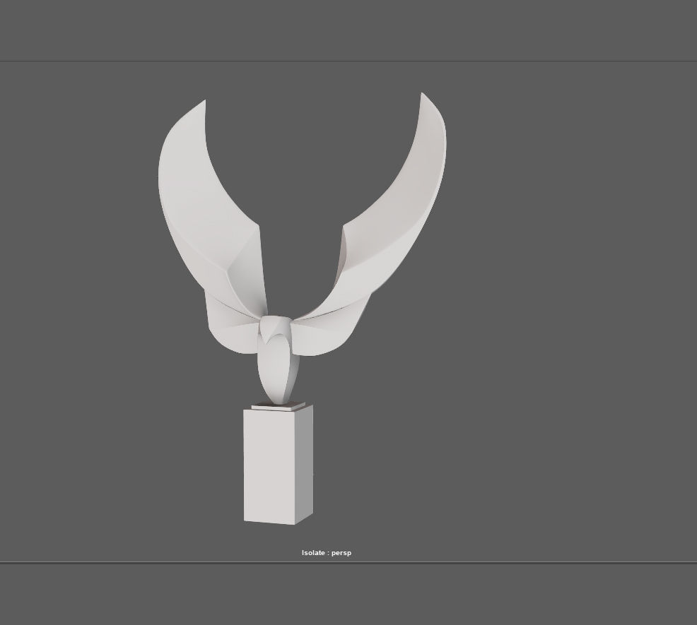 Falcon Minimal Abstract 3D print model_3