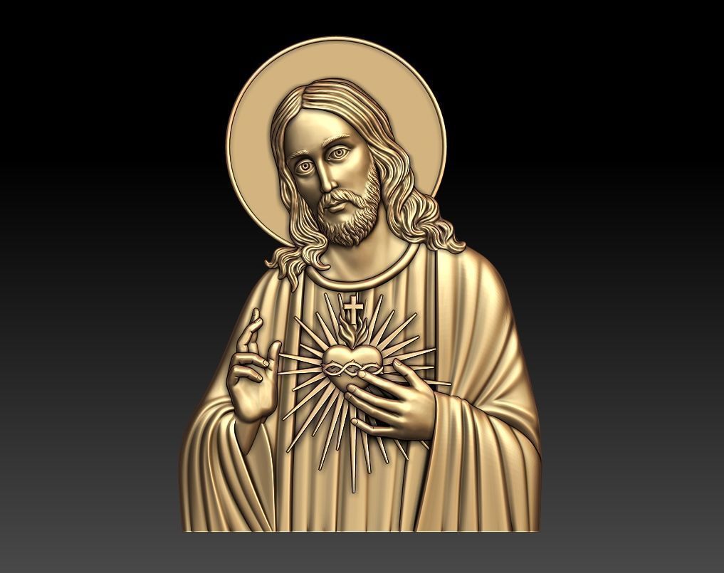 Sacred Heart of Jesus 2 3D print model_13