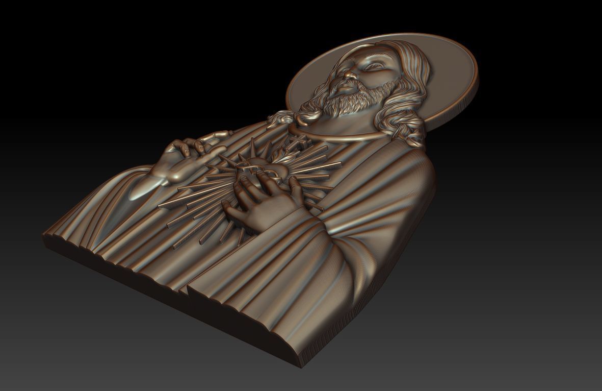 Sacred Heart of Jesus 2 3D print model_3