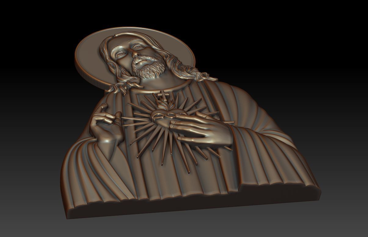 Sacred Heart of Jesus 2 3D print model_2