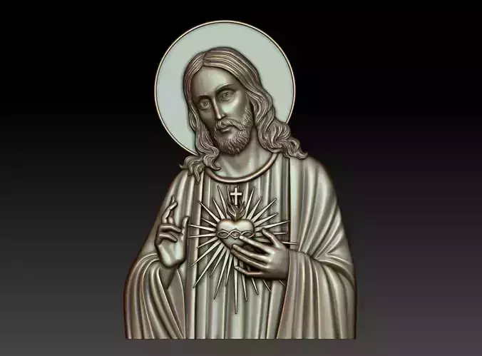 Sacred Heart of Jesus 2 3D print model