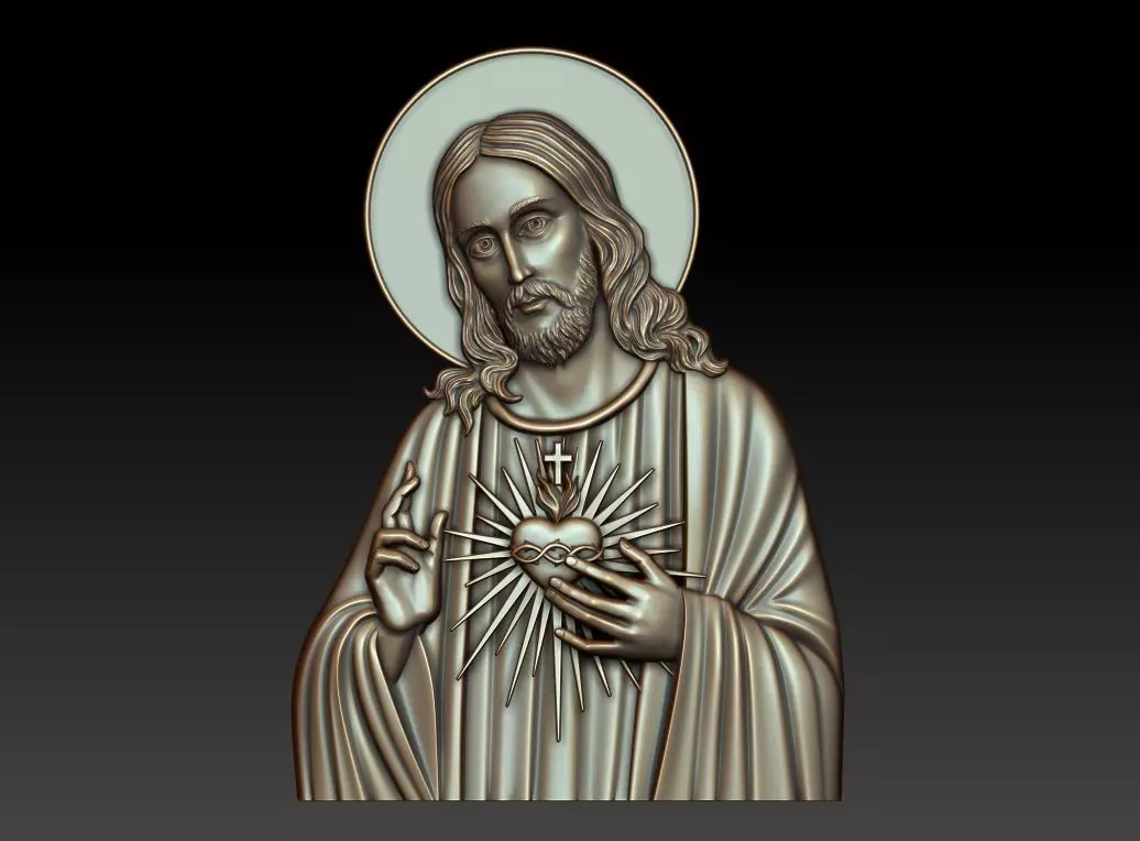 Sacred Heart of Jesus 2 3D print model_0