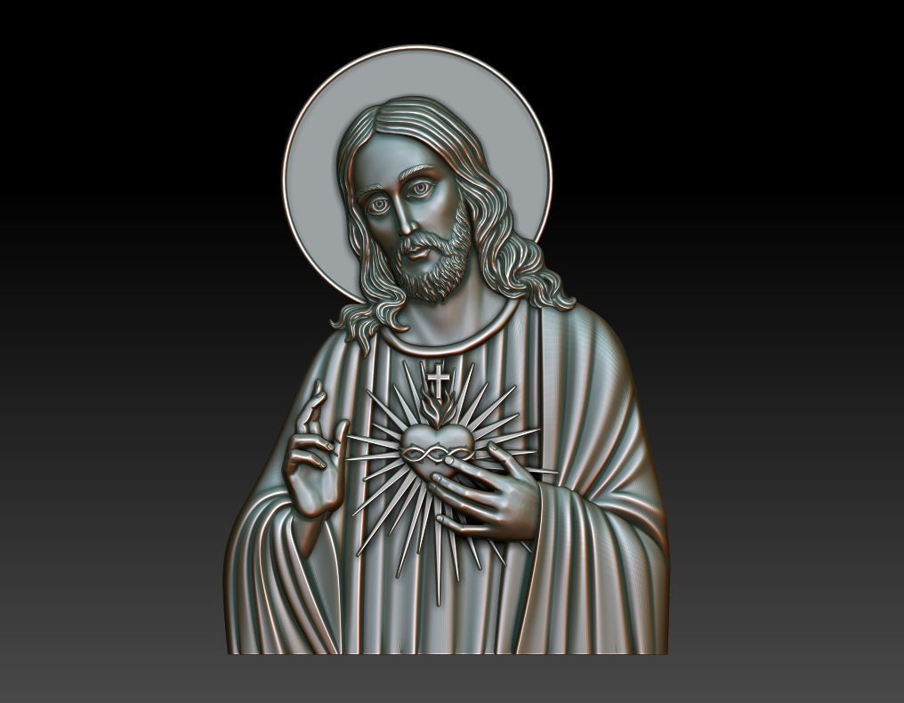 Sacred Heart of Jesus 2 3D print model_8
