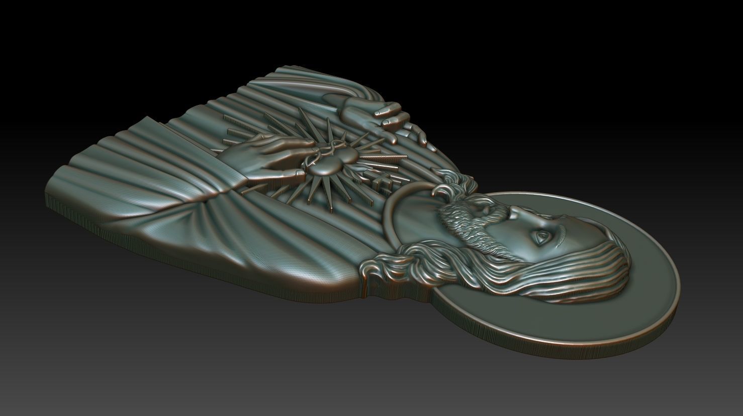 Sacred Heart of Jesus 2 3D print model_11