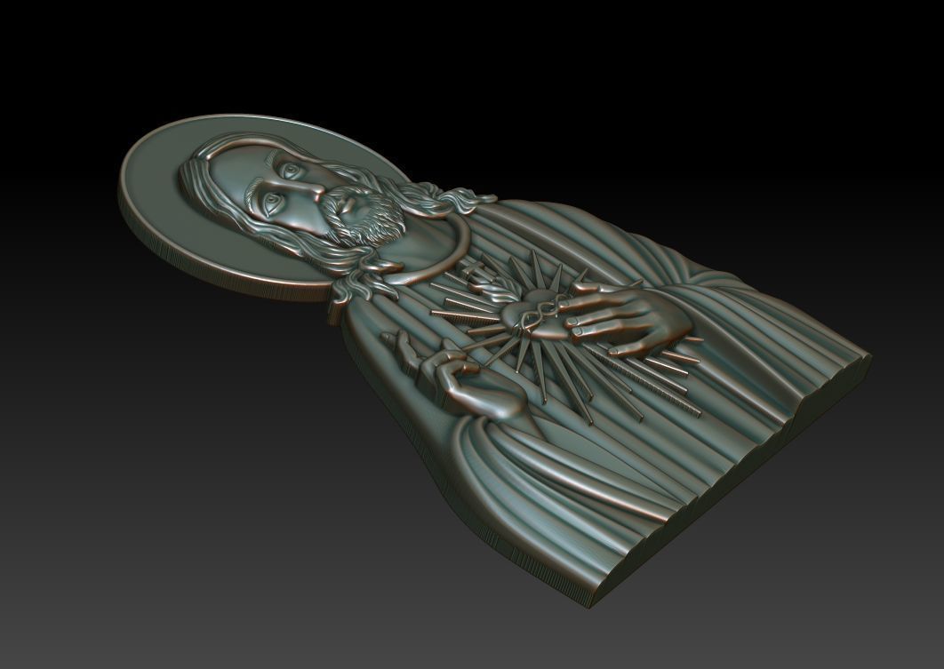 Sacred Heart of Jesus 2 3D print model_9