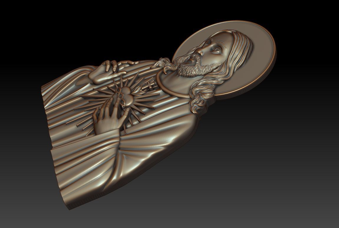 Sacred Heart of Jesus 2 3D print model_4