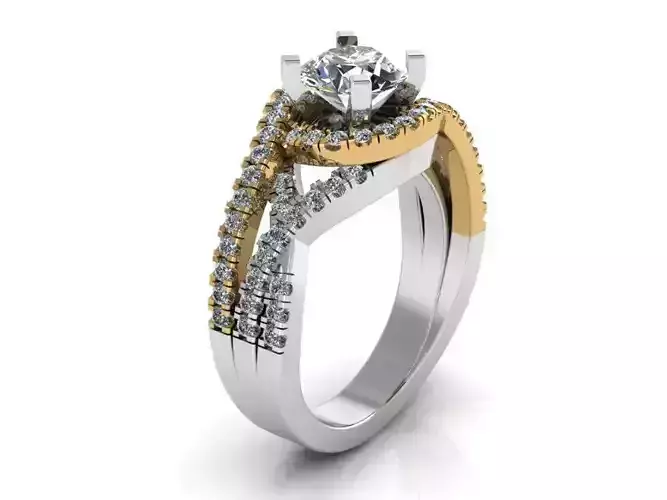 twisted halo ring 358
