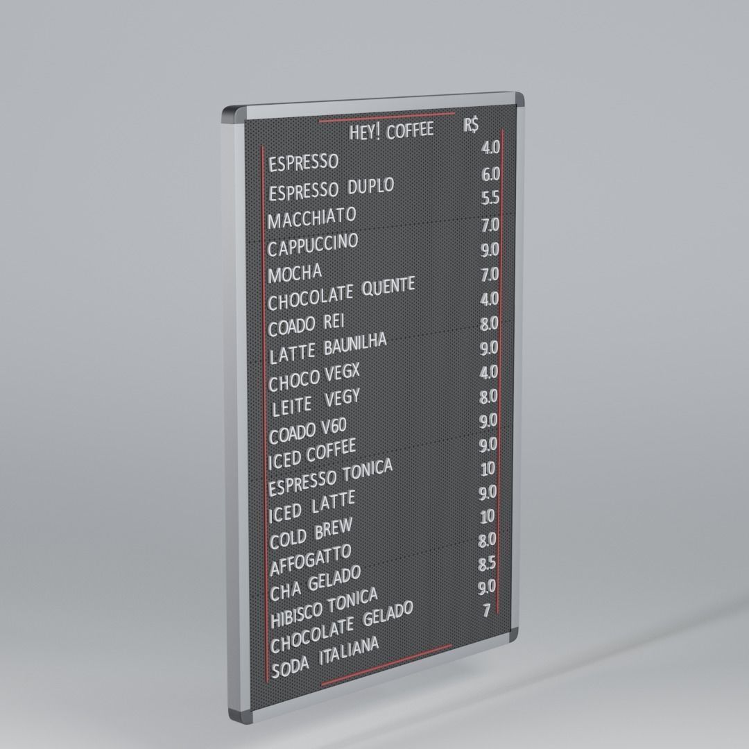 Coffee Shop Sign Free 3D model_2