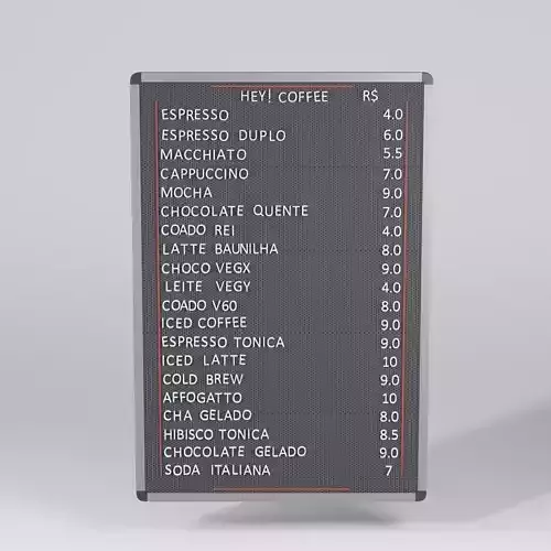 Coffee Shop Sign Free 3D model