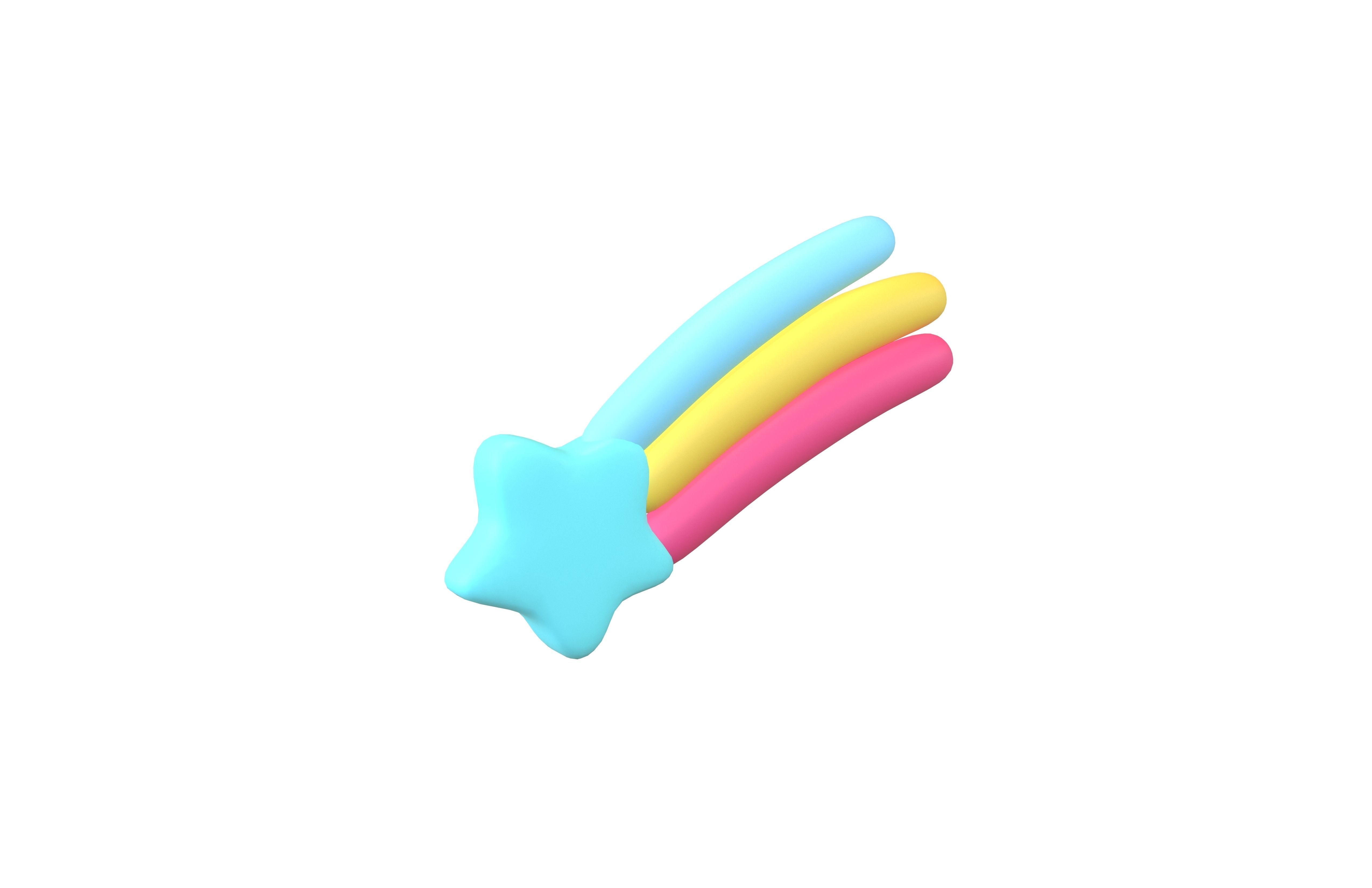 Meteor Icon v1 002 Low-poly 3D model_1