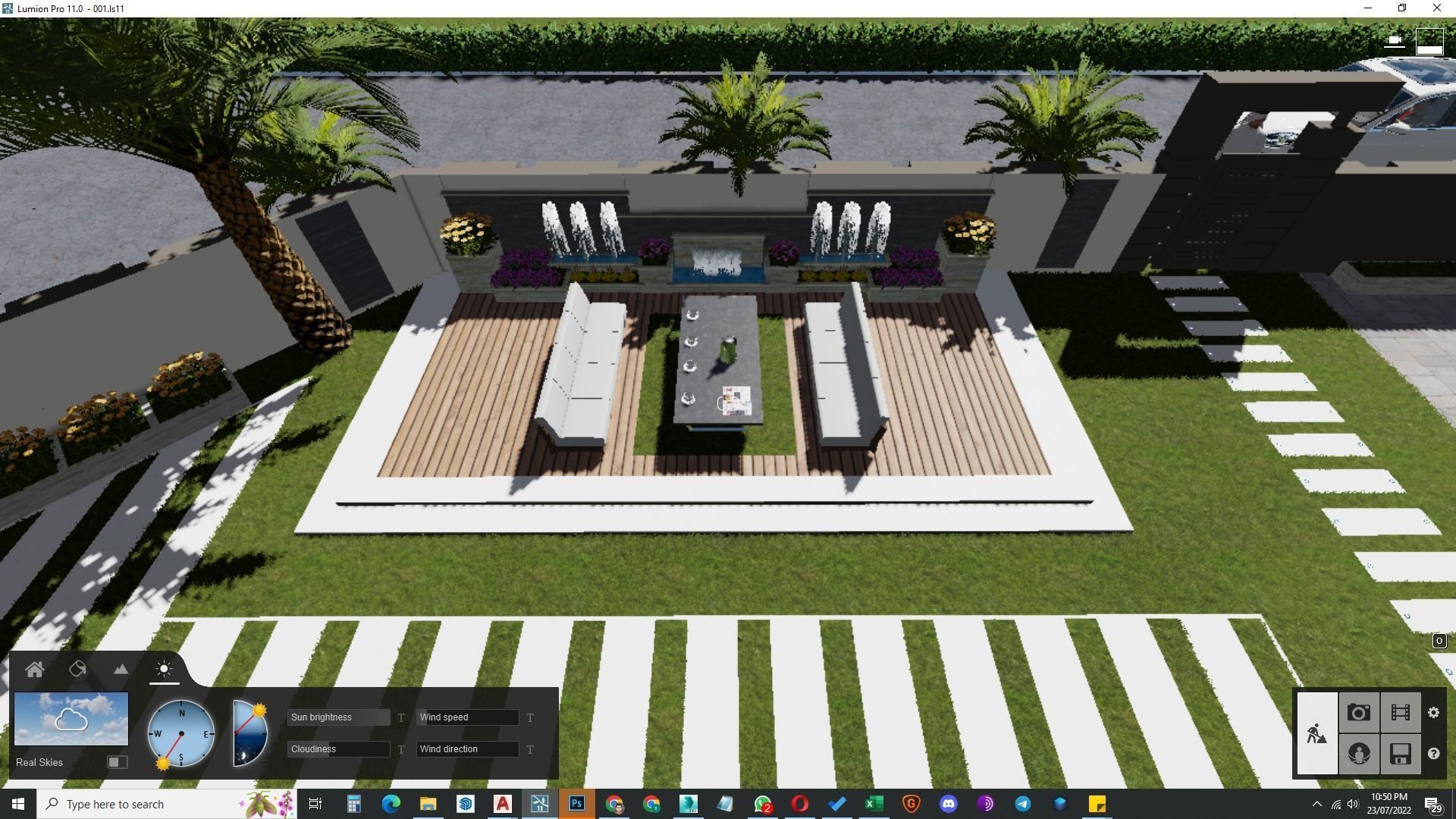 front landscape design of luxury house 3D model_32