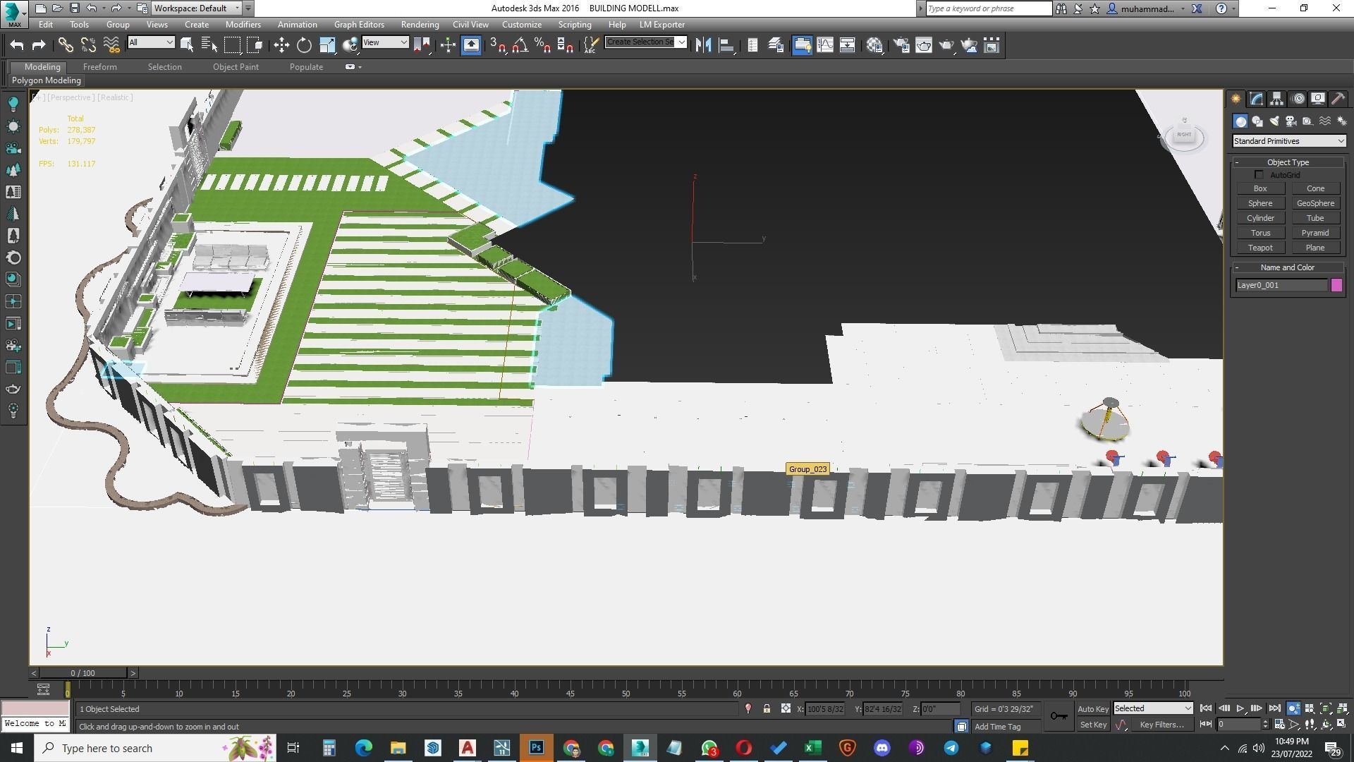 front landscape design of luxury house 3D model_20