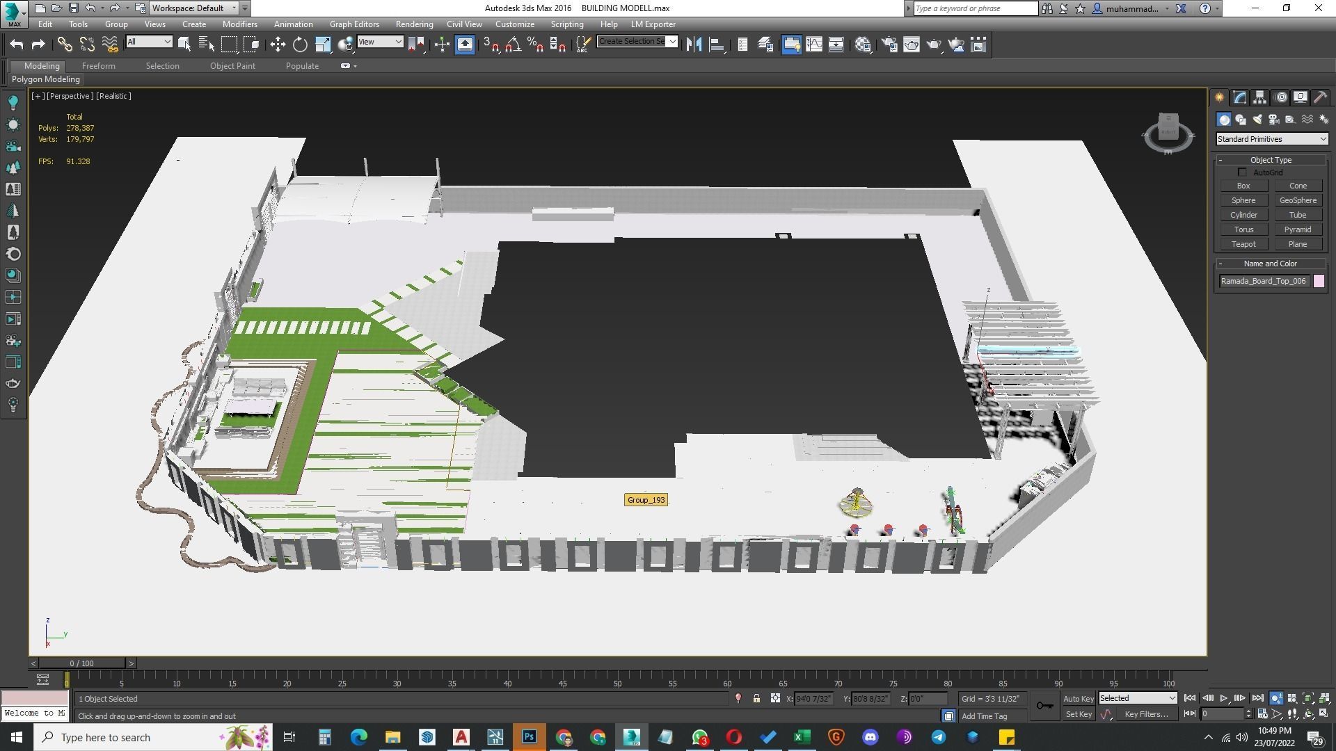 front landscape design of luxury house 3D model_22