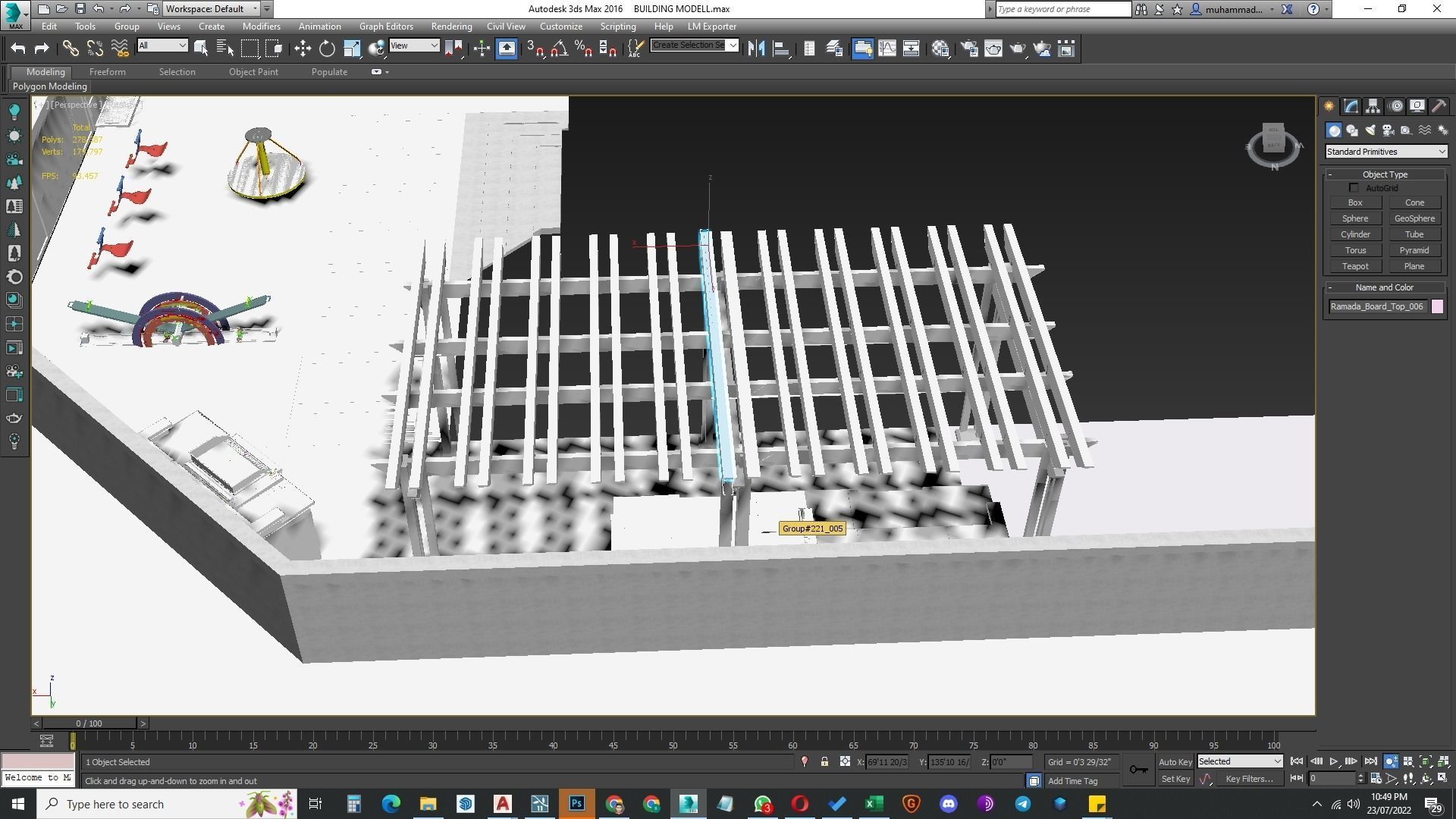 front landscape design of luxury house 3D model_21