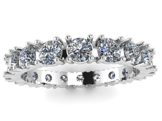 set of rings with gems  3D print model_3