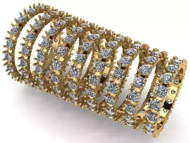 set of rings with gems 