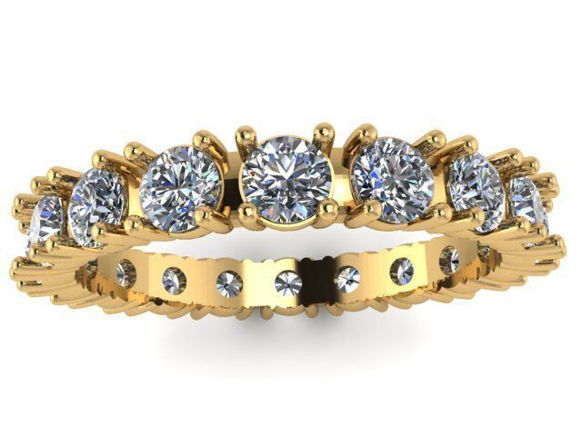 set of rings with gems  3D print model_4