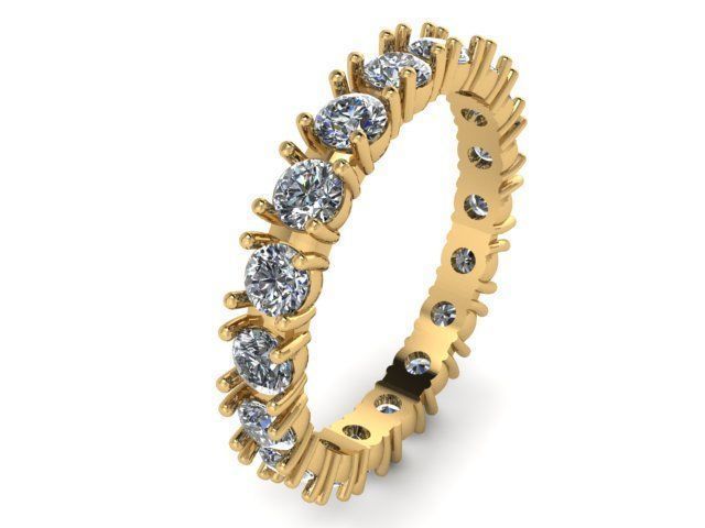 set of rings with gems  3D print model_1