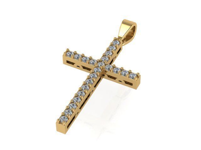 cross pendant 364 3D print model_1