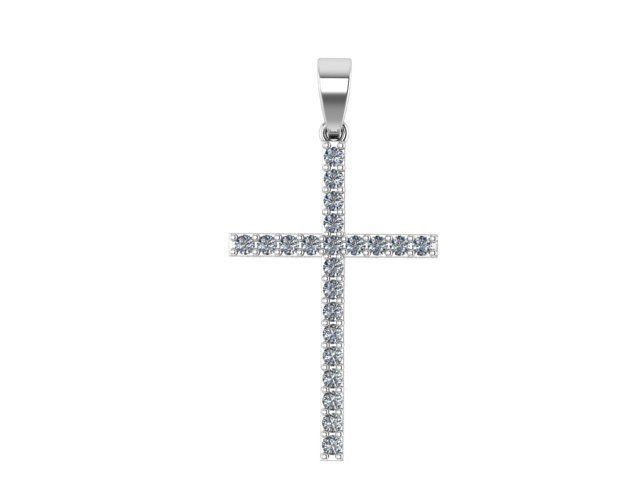 cross pendant 364 3D print model_2