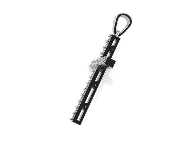cross pendant 364 3D print model_3