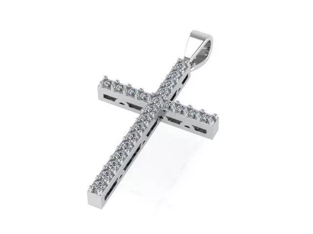 cross pendant 364 3D print model_0