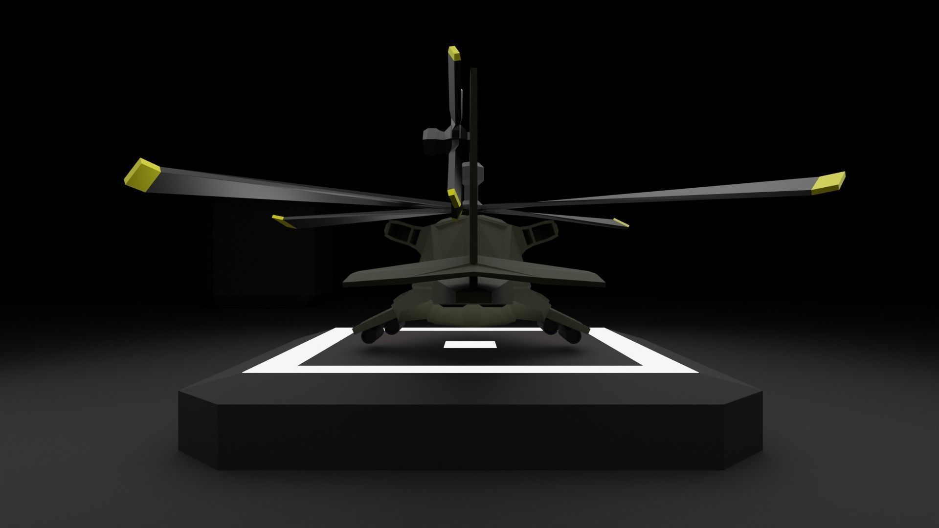 Attack Helicopter - Orka Mk3 Low-poly 3D model_21