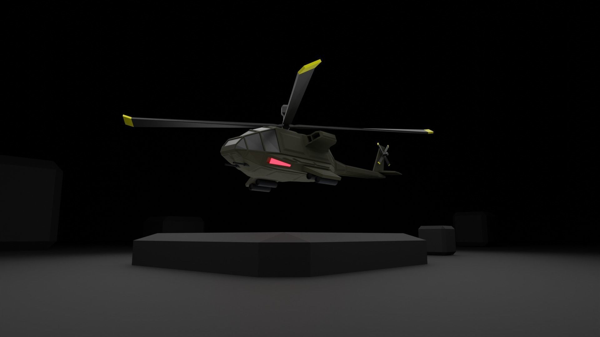 Attack Helicopter - Orka Mk3 Low-poly 3D model_1