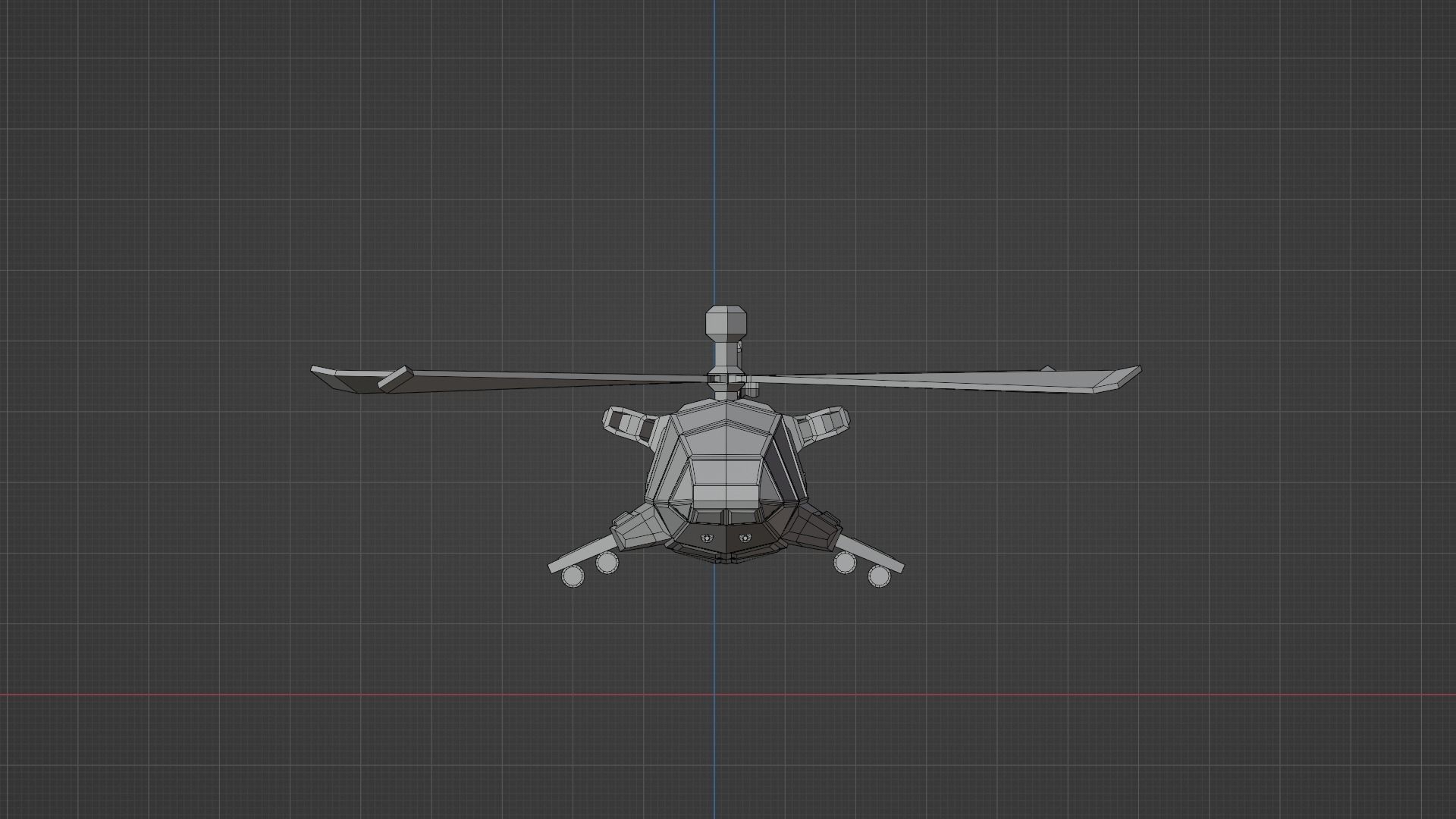 Attack Helicopter - Orka Mk3 Low-poly 3D model_29