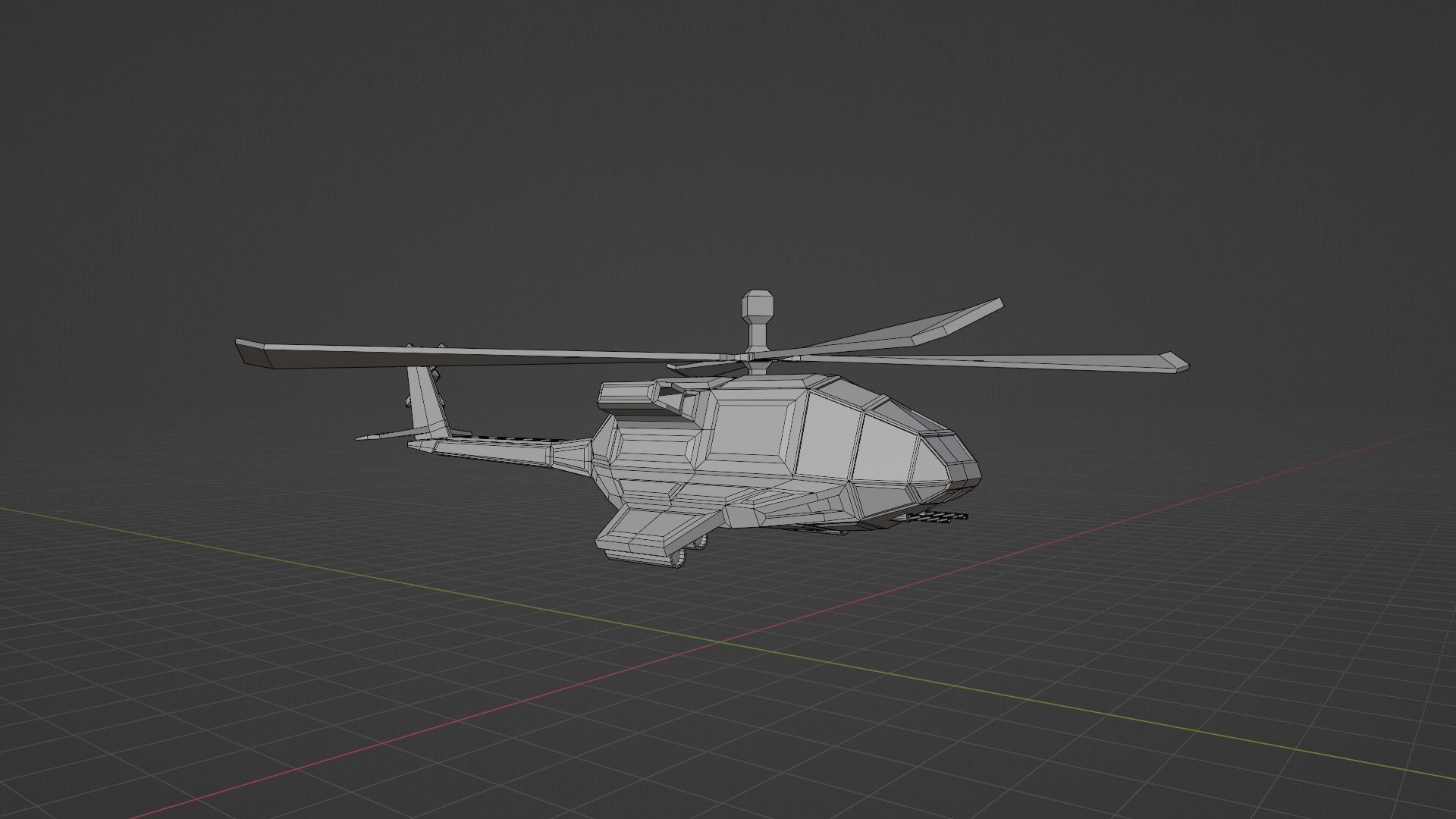 Attack Helicopter - Orka Mk3 Low-poly 3D model_25