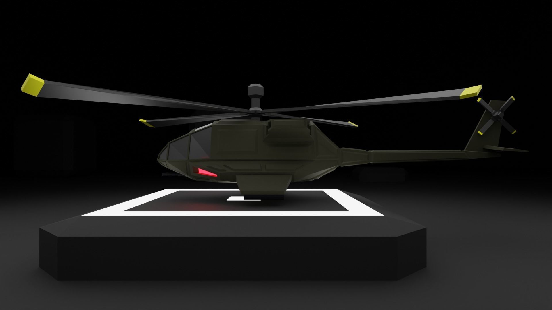 Attack Helicopter - Orka Mk3 Low-poly 3D model_18