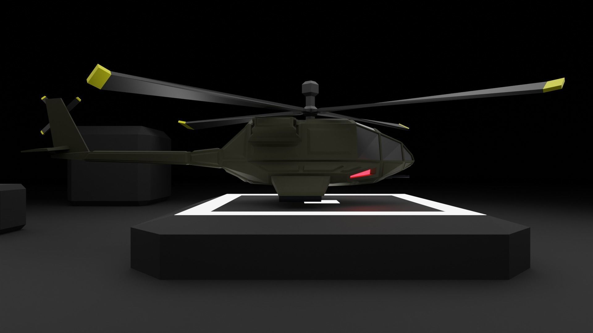 Attack Helicopter - Orka Mk3 Low-poly 3D model_20