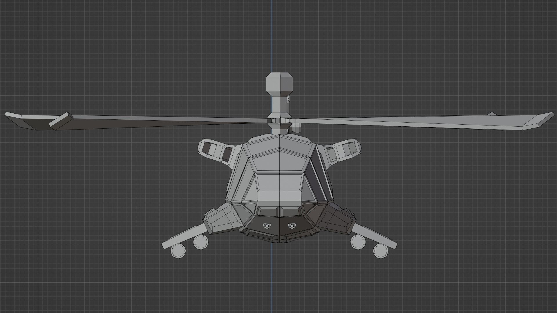 Attack Helicopter - Orka Mk3 Low-poly 3D model_32