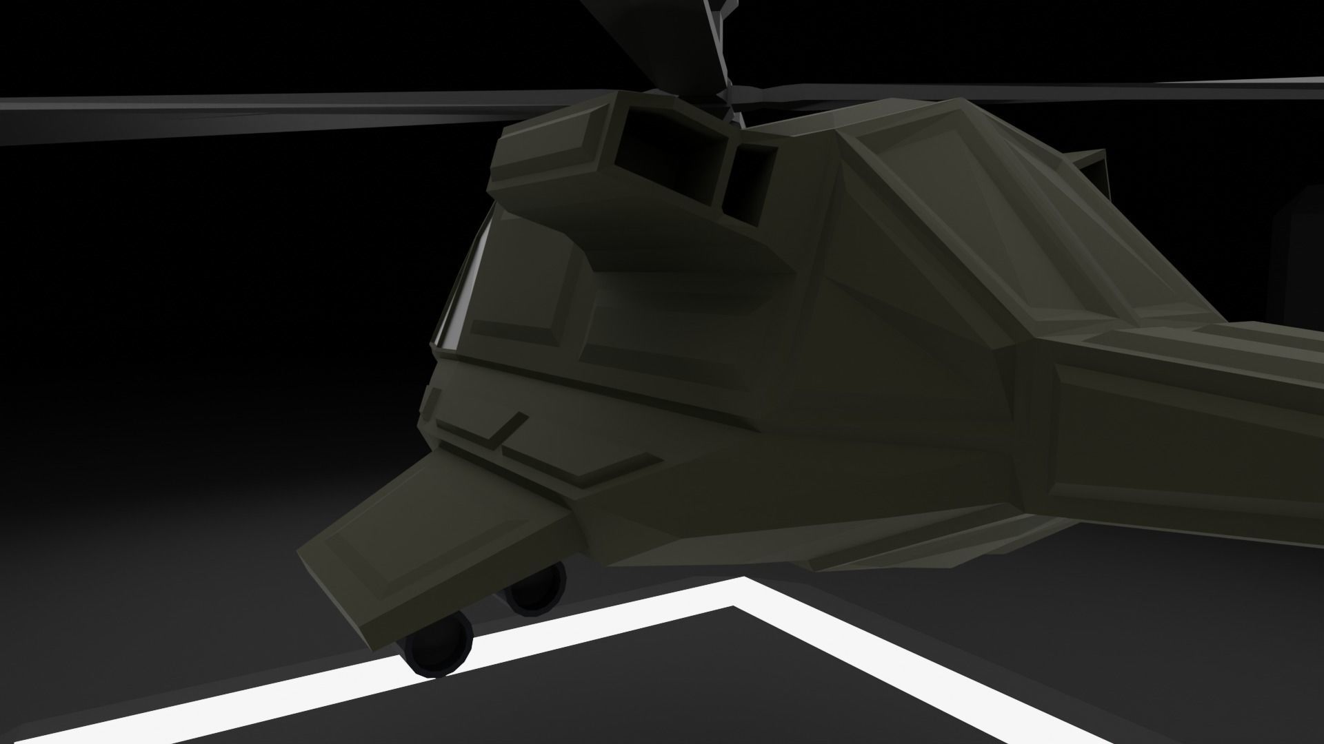 Attack Helicopter - Orka Mk3 Low-poly 3D model_8
