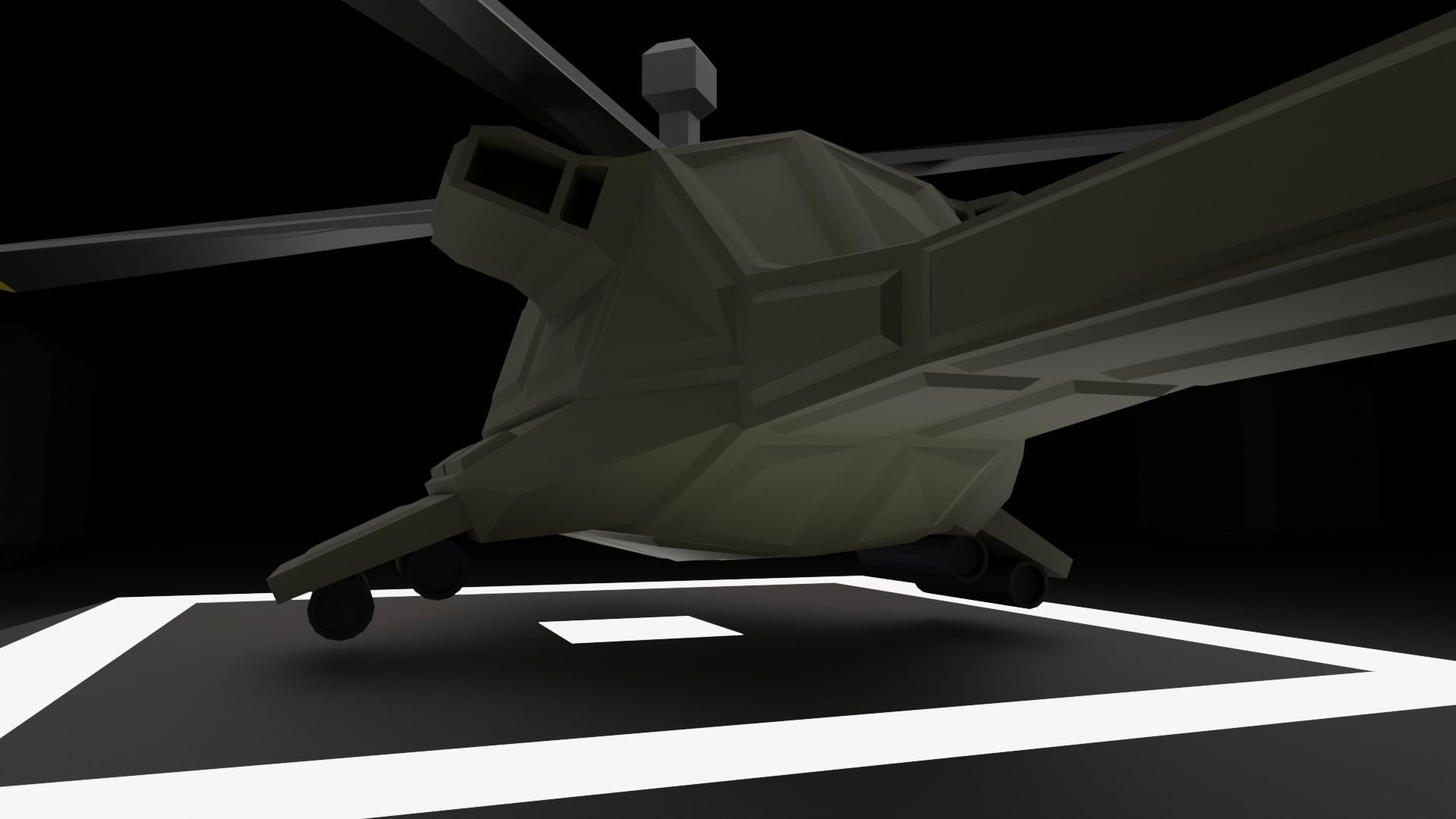 Attack Helicopter - Orka Mk3 Low-poly 3D model_16