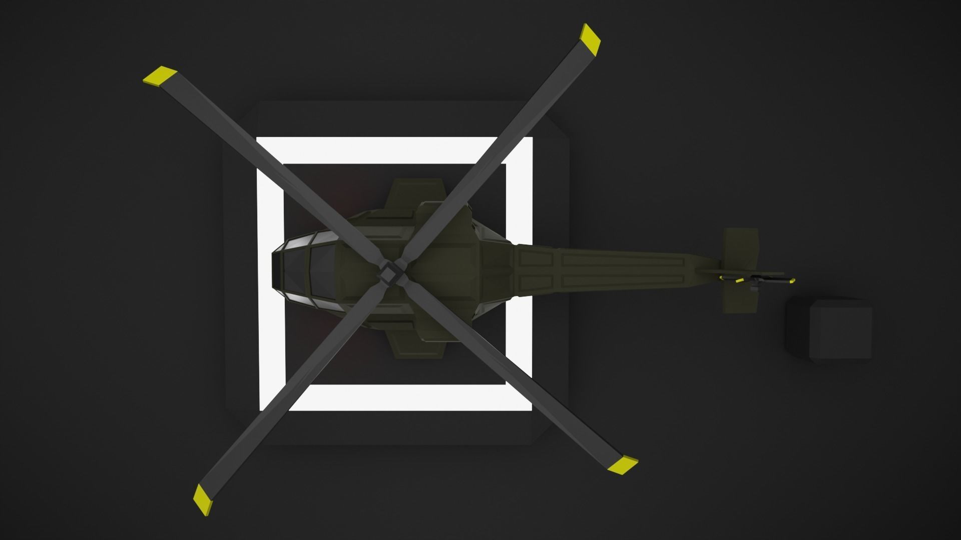 Attack Helicopter - Orka Mk3 Low-poly 3D model_17