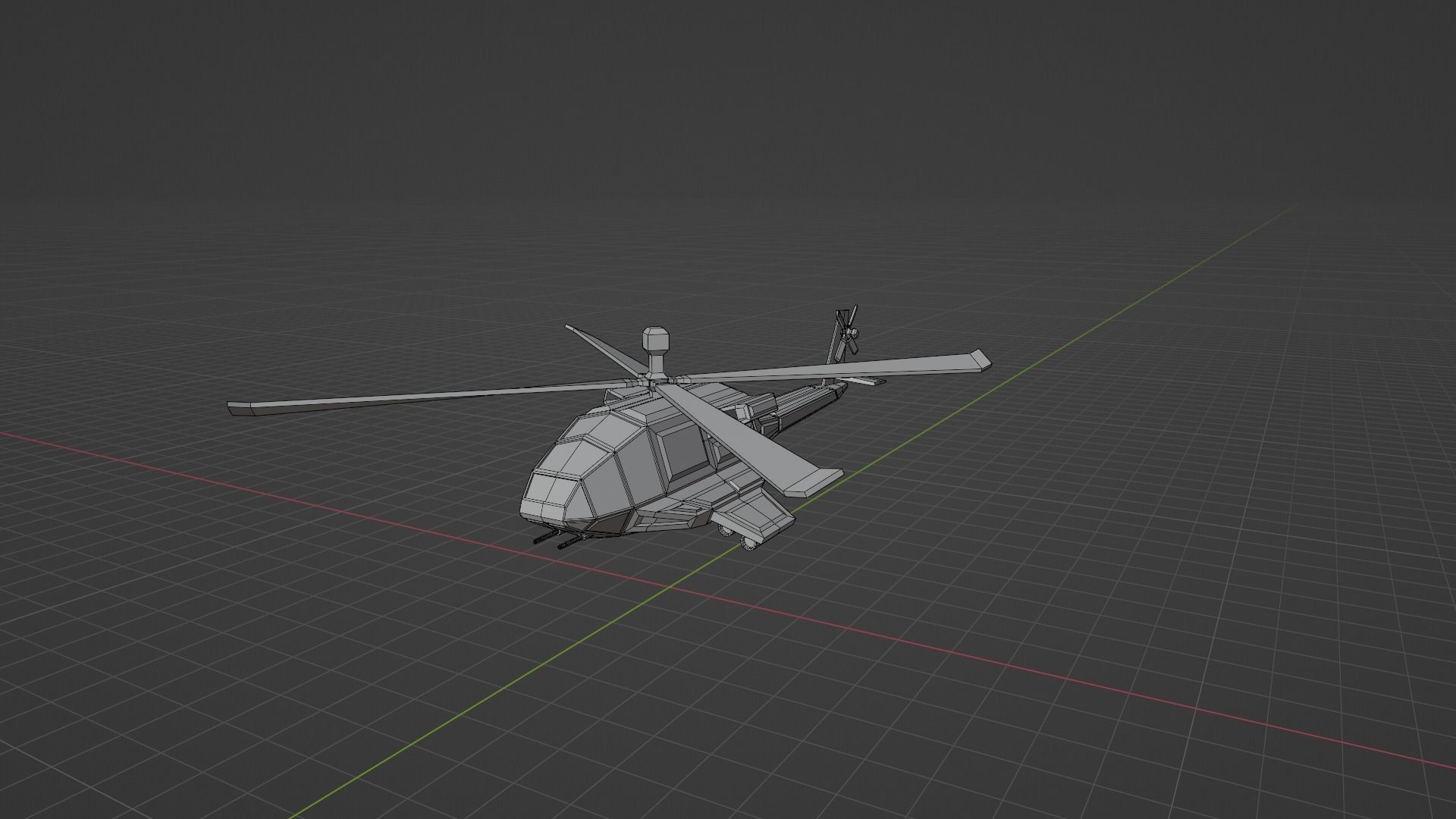 Attack Helicopter - Orka Mk3 Low-poly 3D model_26