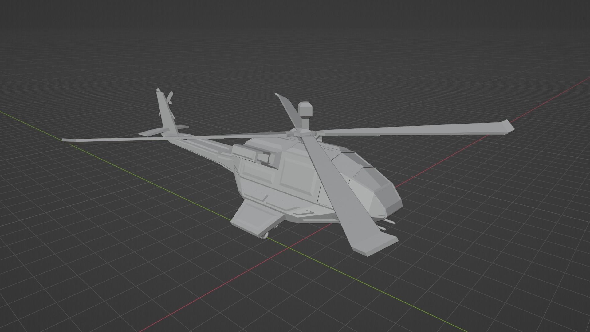 Attack Helicopter - Orka Mk3 Low-poly 3D model_23