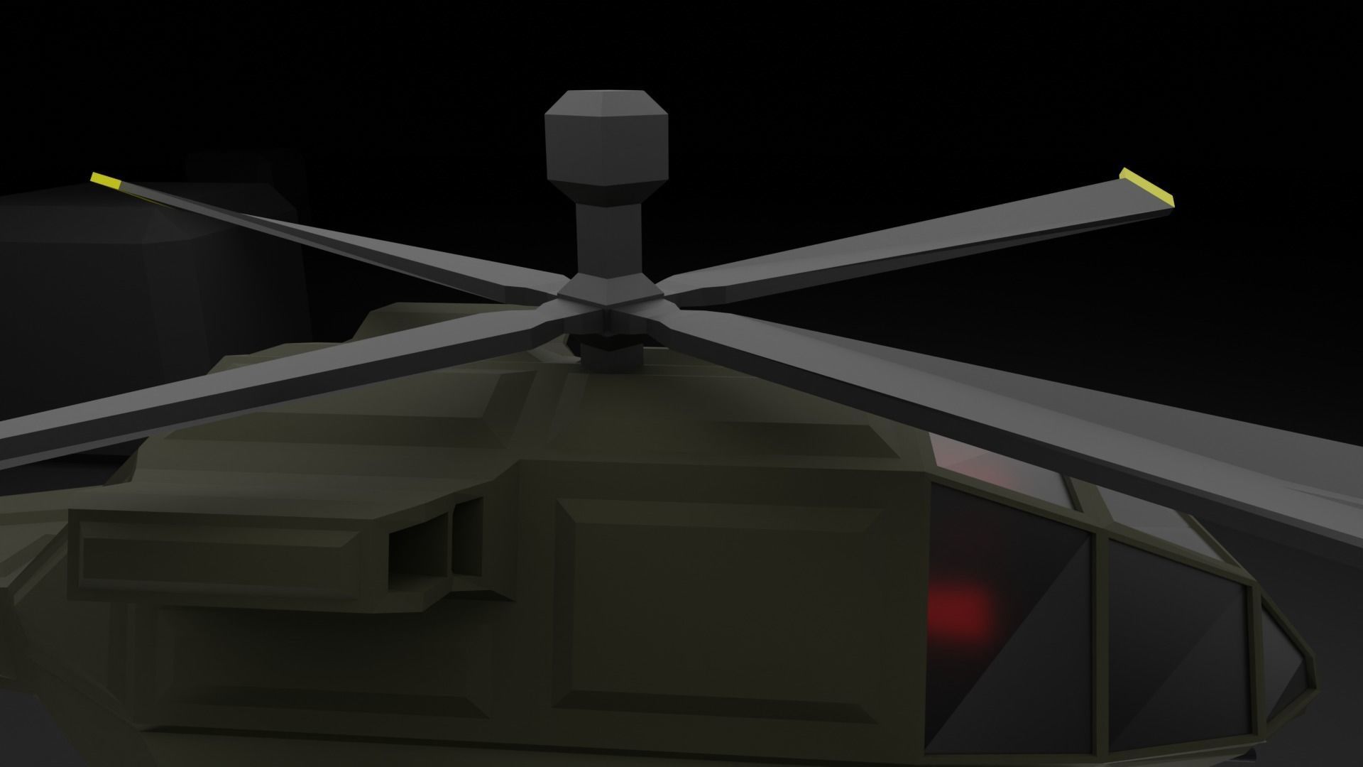 Attack Helicopter - Orka Mk3 Low-poly 3D model_12