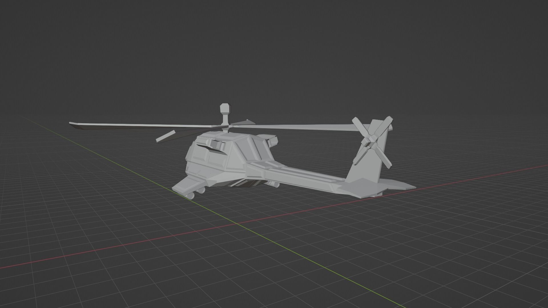 Attack Helicopter - Orka Mk3 Low-poly 3D model_24