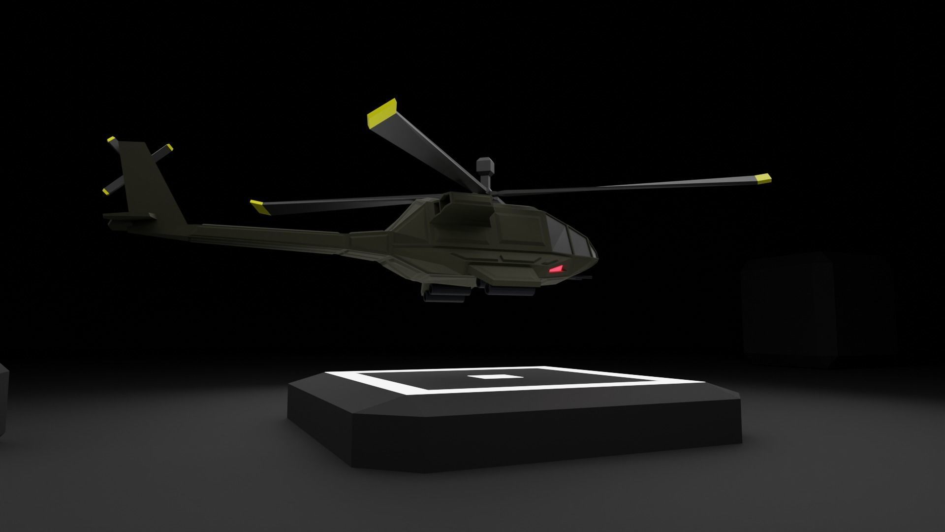 Attack Helicopter - Orka Mk3 Low-poly 3D model_2