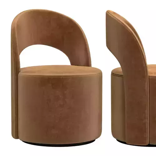 REYNAUX SLOPE OPEN-BACK FABRIC DINING CHAIR