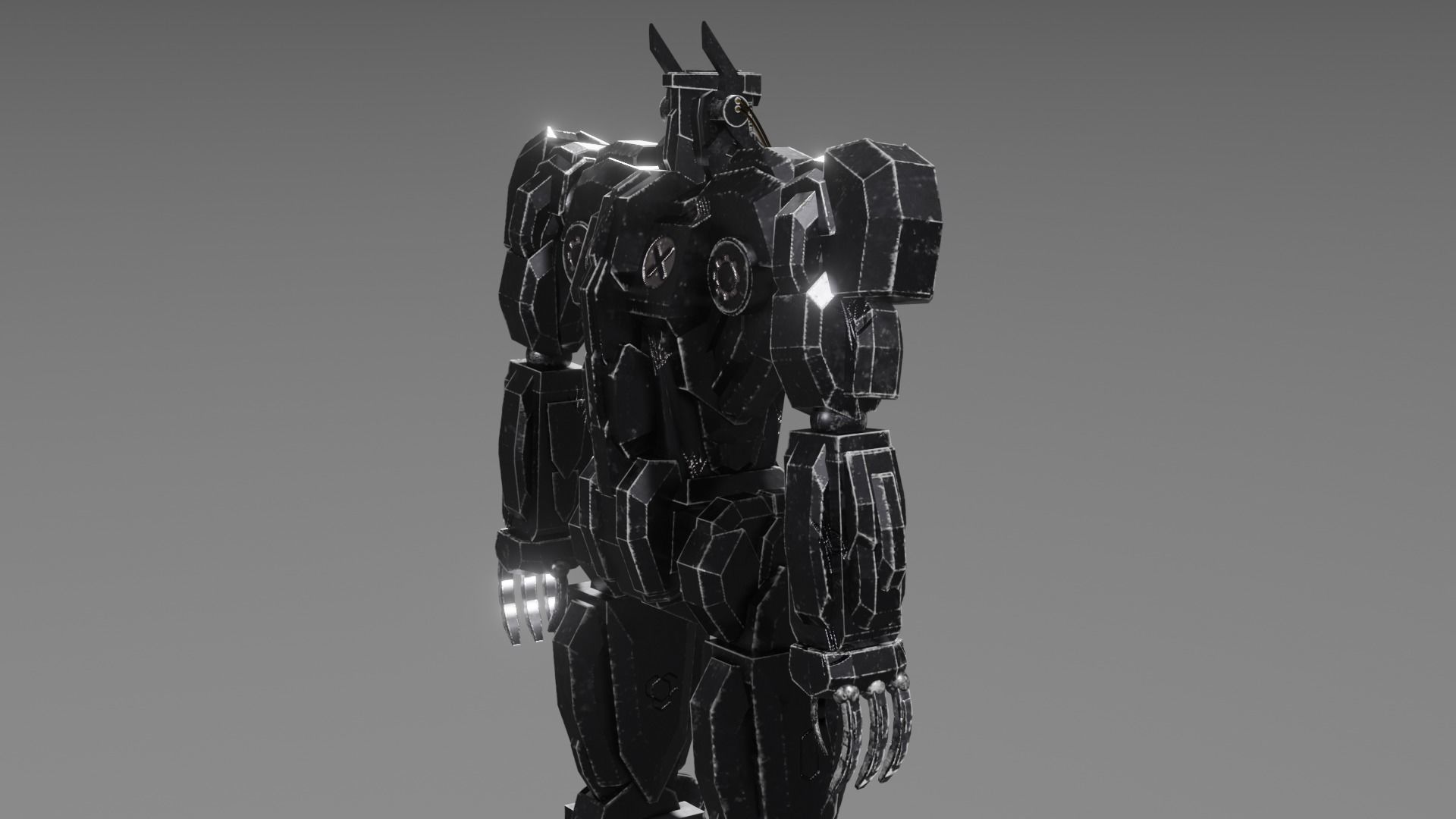Robot Robot Low-poly 3D model_8