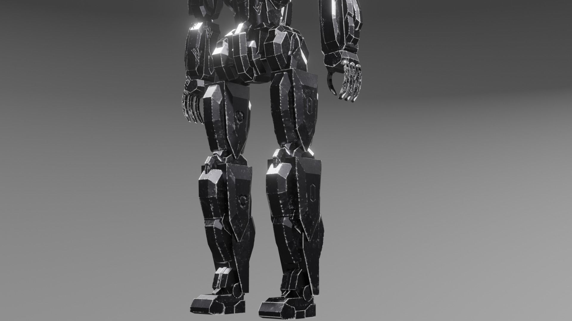 Robot Robot Low-poly 3D model_3